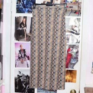 Sexy Python Print Split Skirt w/ Stretch